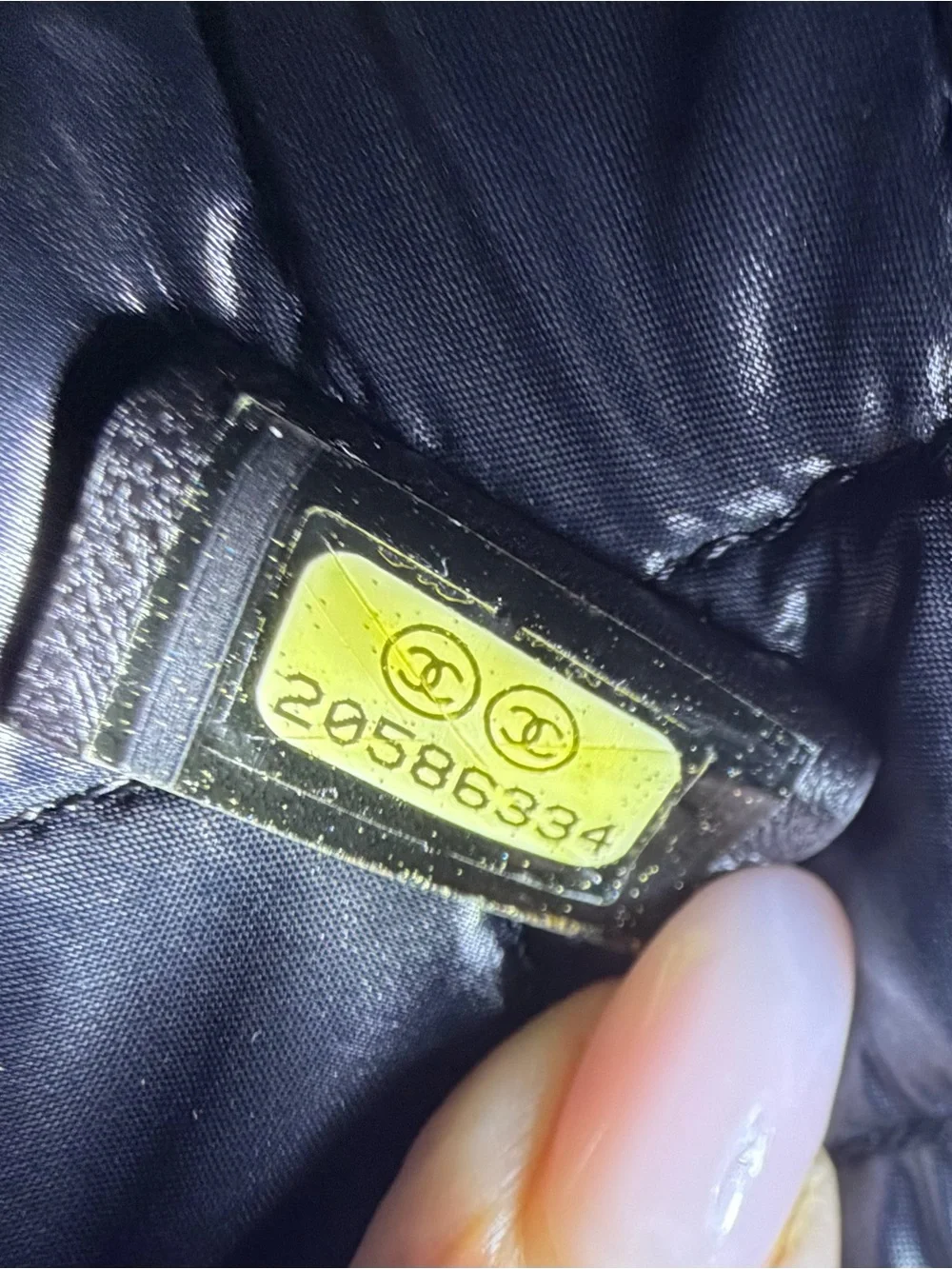 CHANEL Classic O-Case Quilted Pouch Black Lambskin Silver HW - Full Set